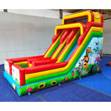 Outdoor Animated Cartoon Inflatable Slide Cartoon Theme Inflatable Dry Slides Bounce Slide for Kids
