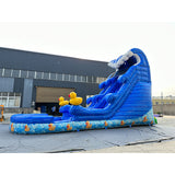 Marble PVC Inflatable Water Slide with Pool Slide for Party Rental Business