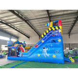 Amusement park commercial inflatable slide children's space alien theme inflatable slide