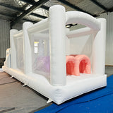 White Inflatable Obstacle Course Slide for Children and Adults on Sale