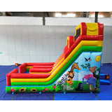 Outdoor Animated Cartoon Inflatable Slide Cartoon Theme Inflatable Dry Slides Bounce Slide for Kids