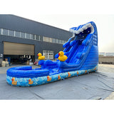 Marble PVC Inflatable Water Slide with Pool Slide for Party Rental Business