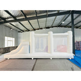 White Inflatable Obstacle Course Slide for Children and Adults on Sale