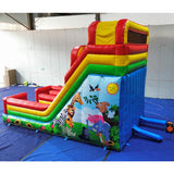 Outdoor Animated Cartoon Inflatable Slide Cartoon Theme Inflatable Dry Slides Bounce Slide for Kids