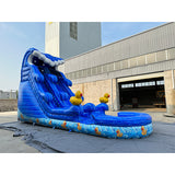 Marble PVC Inflatable Water Slide with Pool Slide for Party Rental Business