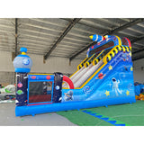 Amusement park commercial inflatable slide children's space alien theme inflatable slide