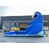 Marble PVC Inflatable Water Slide with Pool Slide for Party Rental Business