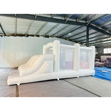 White Inflatable Obstacle Course Slide for Children and Adults on Sale