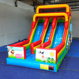 Outdoor Animated Cartoon Inflatable Slide Cartoon Theme Inflatable Dry Slides Bounce Slide for Kids