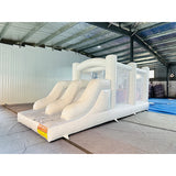 White Inflatable Obstacle Course Slide for Children and Adults on Sale