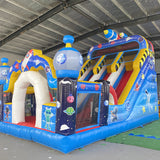 Amusement park commercial inflatable slide children's space alien theme inflatable slide