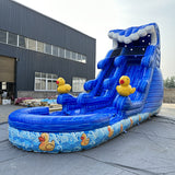 Marble PVC Inflatable Water Slide with Pool Slide for Party Rental Business