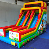 Outdoor Animated Cartoon Inflatable Slide Cartoon Theme Inflatable Dry Slides Bounce Slide for Kids