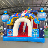 Amusement park commercial inflatable slide children's space alien theme inflatable slide