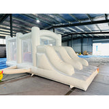 White Inflatable Obstacle Course Slide for Children and Adults on Sale