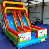 Outdoor Animated Cartoon Inflatable Slide Cartoon Theme Inflatable Dry Slides Bounce Slide for Kids