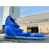 Marble PVC Inflatable Water Slide with Pool Slide for Party Rental Business