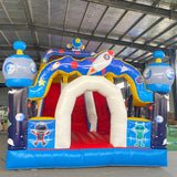 Amusement park commercial inflatable slide children's space alien theme inflatable slide