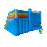 Commercial grade fun rainbow cloud themed inflatable castle inflatable trampoline slide combination supports wholesale, retail and customization