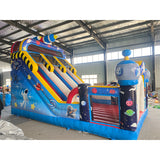 Amusement park commercial inflatable slide children's space alien theme inflatable slide