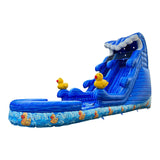 Marble PVC Inflatable Water Slide with Pool Slide for Party Rental Business