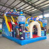 Amusement park commercial inflatable slide children's space alien theme inflatable slide