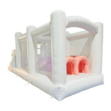 White Inflatable Obstacle Course Slide for Children and Adults on Sale