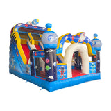 Amusement park commercial inflatable slide children's space alien theme inflatable slide