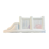 White Inflatable Obstacle Course Slide for Children and Adults on Sale