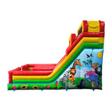 Outdoor Animated Cartoon Inflatable Slide Cartoon Theme Inflatable Dry Slides Bounce Slide for Kids