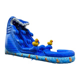 Marble PVC Inflatable Water Slide with Pool Slide for Party Rental Business