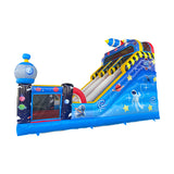 Amusement park commercial inflatable slide children's space alien theme inflatable slide